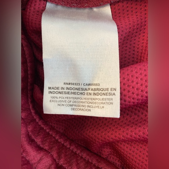 Nike Dri-Fit track pants/jogger’s burgundy & white size Small. Used - Picture 7 of 7